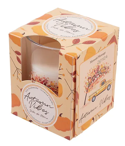 Свеча ароматическая в стакане Autumn Vibes (120г) (коробка) - фото 2