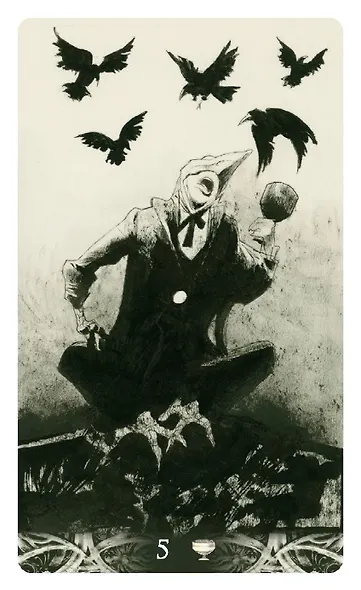Таро мини «Ворон смерти» / Mini Tarot «Murder of Crows» (78 карт+инструкция) - фото 4