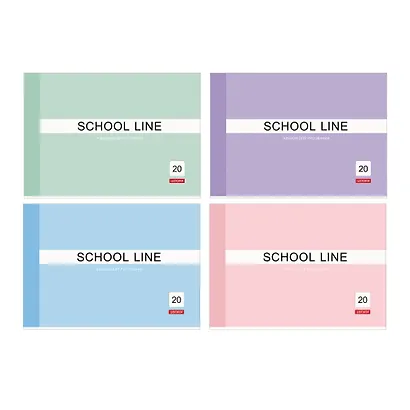 Альбом для рисования Listoff, "Микс цветов", А4, 20 листов, на склейке, в ассортименте - фото 1