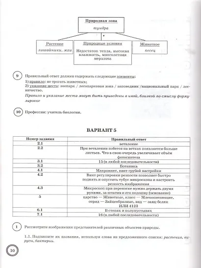 ВПР. Биология. 5 класс. Типовые задания. 10 вариантов заданий. Подробные критерии оценивания. Ответы - фото 4