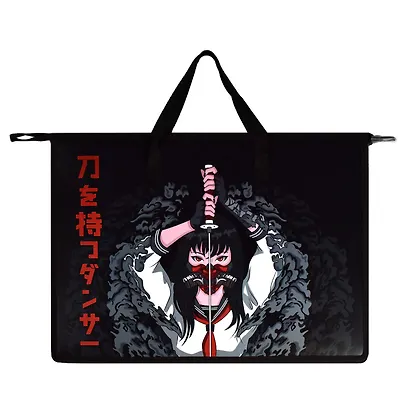 Папка для чертежей и рисунков А3 "ТАНЕЦ С КАТАНОЙ" 45*33*9см, внутр.ПВХ карман, дно с расширением, текст.ручки, УФ-печать - фото 2