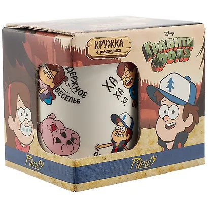 Кружка Гравити Фолз Стикеры 350 мл. (фарфор) в подарочной упаковке - фото 3