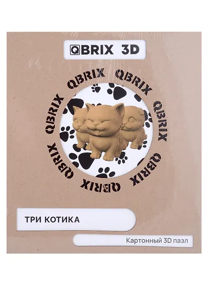 QBRIX Картонный 3D Конструктор Три котика - фото 2