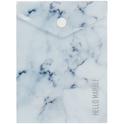 Папка -конверт «Hello Marble» А6 на кнопке, вертикальная - фото 1