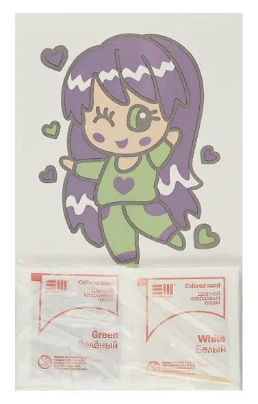 Набор для творчества. Картина из цветного песка. Фреска Аниме "Сиренька" - фото 3
