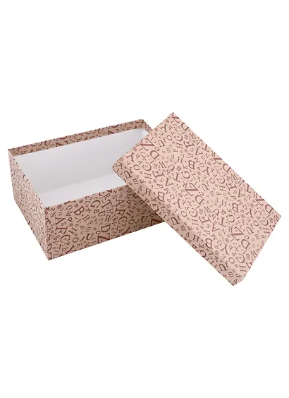 Коробка подарочная "Алфавит" 285*185*120см, картон крафт - фото 3