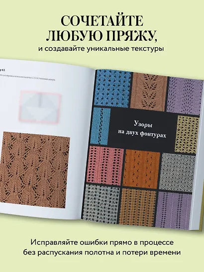120 узоров для вязания на машине. Энциклопедия дизайнов со схемами, принципами построения и готовыми решениями для ручной деккеровки - фото 7