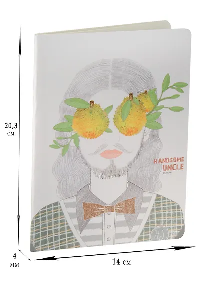 Тетрадь 36л нелин. "Handsome uncle", сшивка, ассорти - фото 1