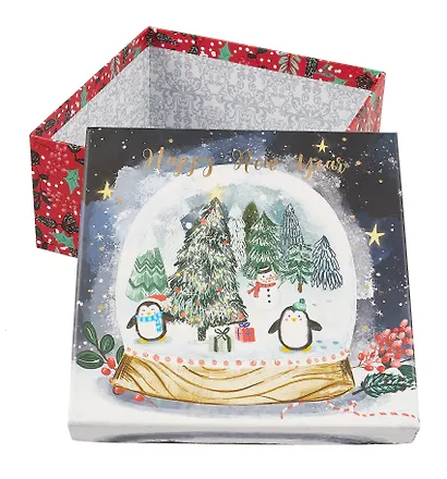Коробка подарочная "Новогодние пингвинята" НГ, 20*20*9.5, картон - фото 5