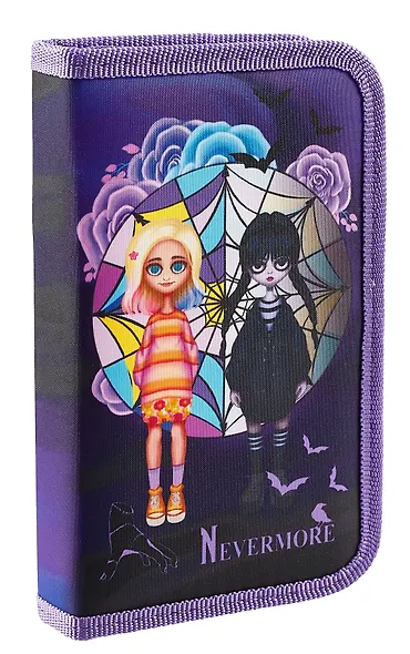 Пенал 1 отделение "Уэнсдэй" 190*110 мм - фото 1