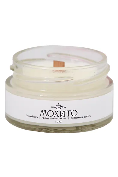 Свеча ароматическая в стеклянной баночке Мохито (50 мл) (439004788) (AromaWax) - фото 2