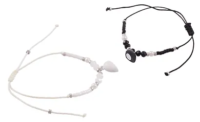 Набор парных браслетов с подвеской «Сердечко», бисер, металл, Lafilaf - фото 5