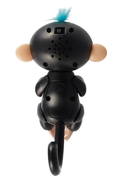 Интерактивная игрушка Ручная обезьянка Fingerlings Финн (чёрная) 12см - фото 4