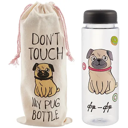 Бутылочка My Pug bottle с сумочкой (500 мл) (12-Unicorn-MF-007) - фото 1