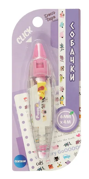 Корректор-лента "Собачки" 6 мм х 4 м с рисунками для коррекции текста, творческих работ - фото 1