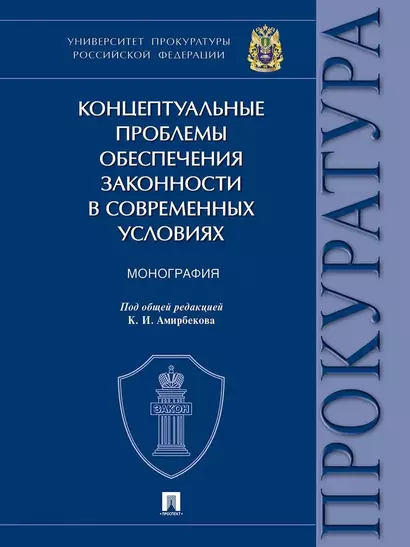 Концептуальные проблемы обеспечения законности в современных условиях. Монография - фото 1