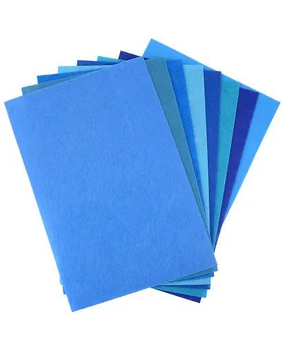 Набор цветного фетра "Синий" 8 листов, 8 цветов, А4 - фото 2