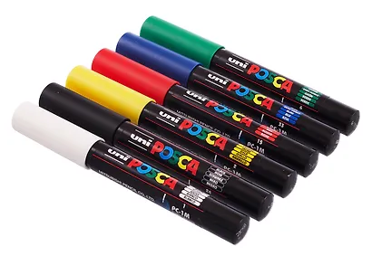 Маркеры акриловые 06цв "POSCA. Standard" 0,7мм, UNI - фото 3
