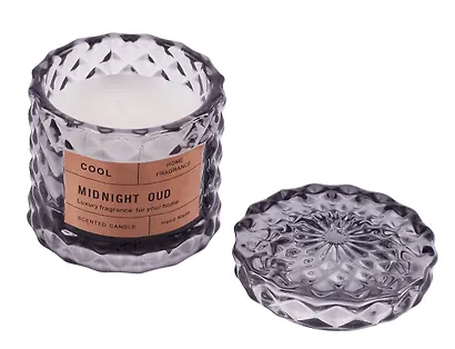 Свеча ароматическая в стакане с крышкой Midnight Oud (50г) (коробка) (12-EDENG-202505-HD15) - фото 3