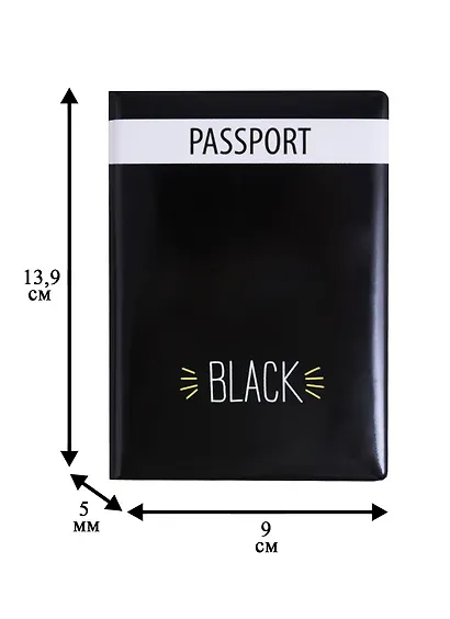 Обложка для паспорта Black (ПВХ бокс) (ОП2018-192) - фото 2