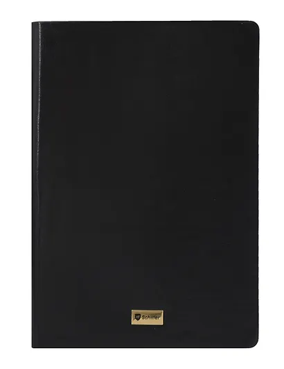 Книга для записей А5, 96 листов, нелинованная/в линейку, черная, Schiller - фото 4