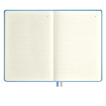 Ежедневник недат. А5 160л "5 шагов к счастью" Мотивационный, голубой, иск.кожа "джинс", тв.переплет, тисн.фольгой, офсет, ляссе - фото 10