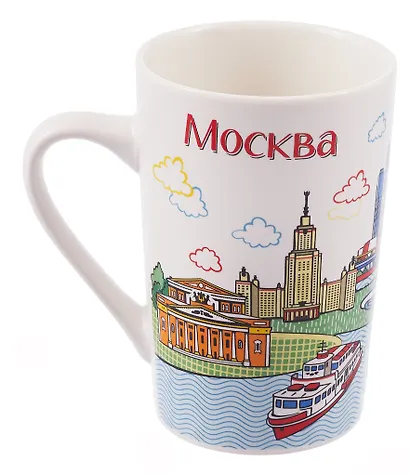 Кружка Москва Москва-сити (фарфор, матовая)(цветн.рисунок) (коробка) (065-4-18-CL) - фото 5