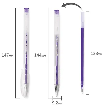 Ручки гелевые Brauberg, Jet, 6 цветов 1 мм - фото 3