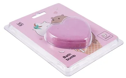 Бомбочка-сердечко для ванны «Котик и Капибара», кокос, 90 г, Lafilaf - фото 3