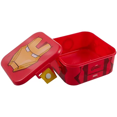 Ланч-бокс Мстители Железный человек (пластиковый) (14х14х7) - фото 2