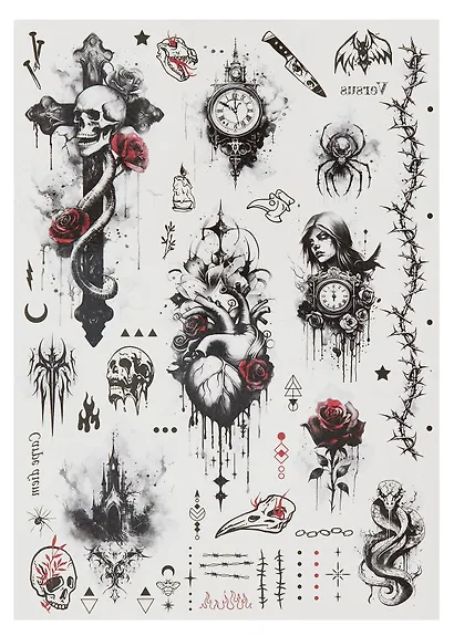 Набор наклеек-тату "Готика" - фото 7