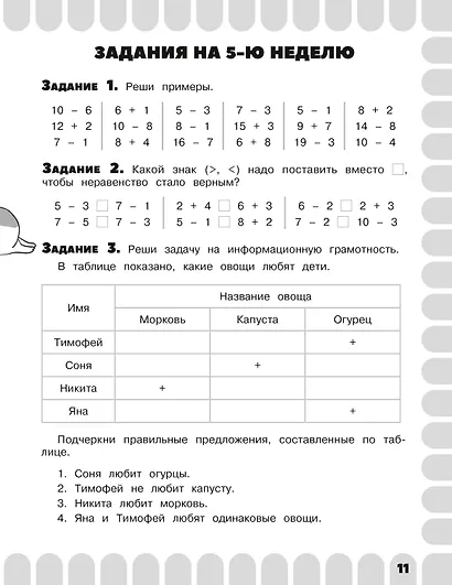 Математика. Русский язык. Чтение. Окружающий мир. 1 класс. Комбинированные летние задания. Читательский дневник - фото 10