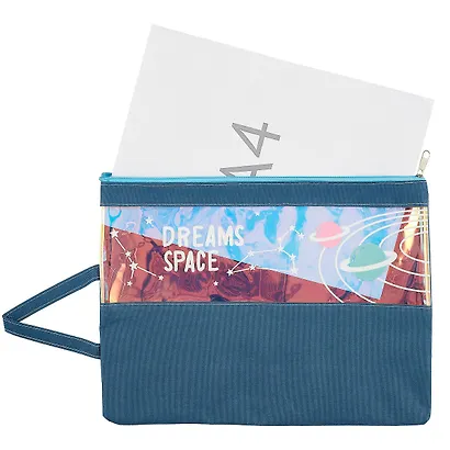 Папка для тетрадей А4 "Dreams space" молния, ручка, ассорти - фото 2
