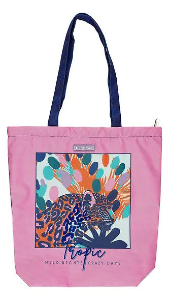 Сумка-шоппер на молнии "Tropical" 1отд., 39*38*12см, Erich Krause - фото 2