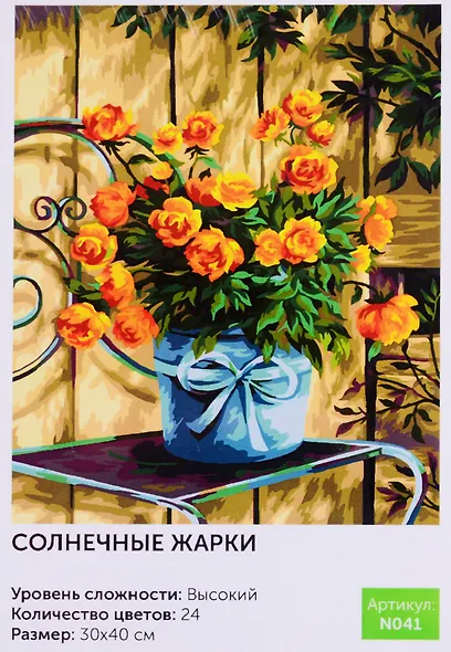 Картина по номерам Солнечные жарки (N041) (30х40 см) (24цв.) (коробка) (Art idea) - фото 1