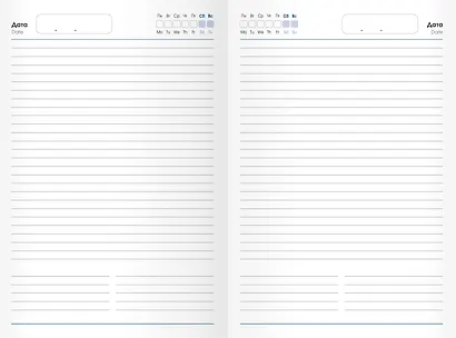 Ежедневник недат. А6 152л "Radiant" синий, иск.кожа, интегр.переплет, покрытие Soft Touch, офсет, скругл.углы, ляссе - фото 4