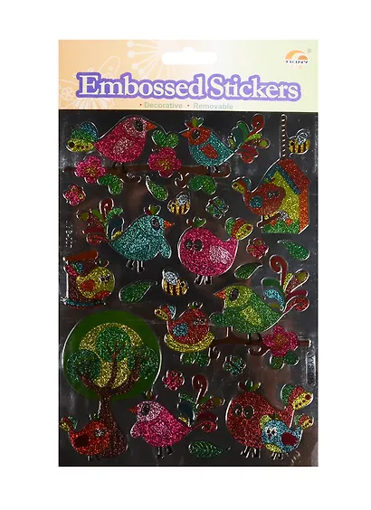 Наклейки голографические Птички - фото 1