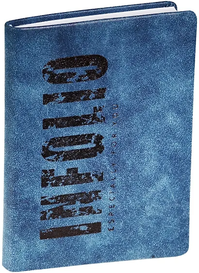 Ежедневник недат. А6 96л "Savage" синий, иск.кожа, замша, интегр. переплет, декор.тиснение, In Folio - фото 1