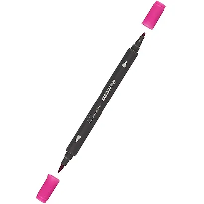 Маркер акварельный "Сонет", двухсторон., кисть и тонкий наконечник, фиолетово-розовый, сонет - фото 2