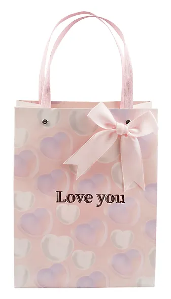 Пакет А5 23*18*10 "Pink hearts" жен., бум.мат.ламинат - фото 2