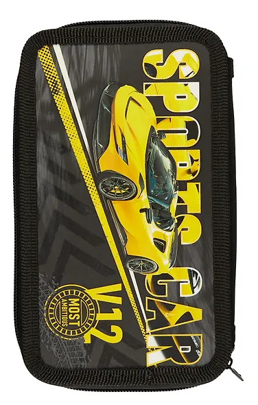 Пенал 2 отделения "Автоспорт" 19*11 см, молния - фото 8