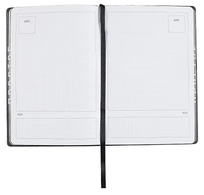 Ежедневник недат. А5 136л. "Black style. Не усложняй" иск.кожа, обл. интеграл, печать белилами, офсет, ляссе - фото 4