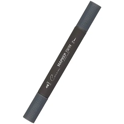 Маркер художественный "Сонет" холодный серый 8, двухсторон., тонк. и широк.долото, Сонет - фото 1