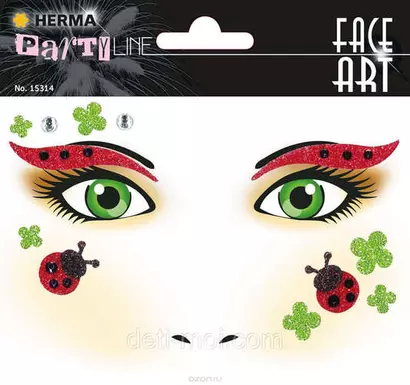 HERMA Наклейки FACE ART LADY BUG - фото 1