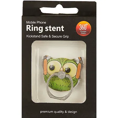 Держатель-кольцо для телефона Сова (металл) (коробка) - фото 2
