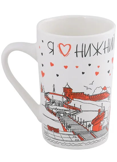 Кружка Я люблю Нижний Новгород (фарфор, матовая) - фото 2