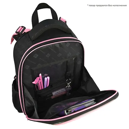 Ранец "Брюнетка с собачкой" 2 отделения, 27*37*13 см, 3 кармана - фото 12