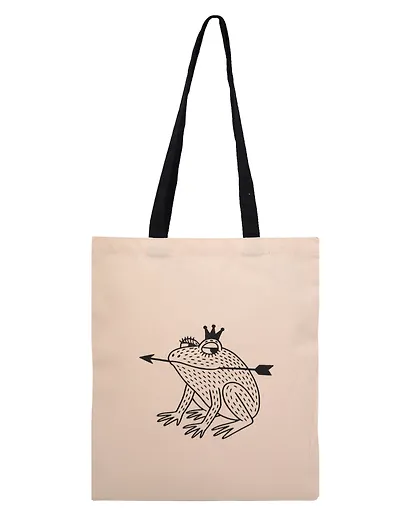 Сумка-шоппер From Russia with love One kiss, one princess Лягушка (текстиль) (40х32) (СК2025-312) - фото 1