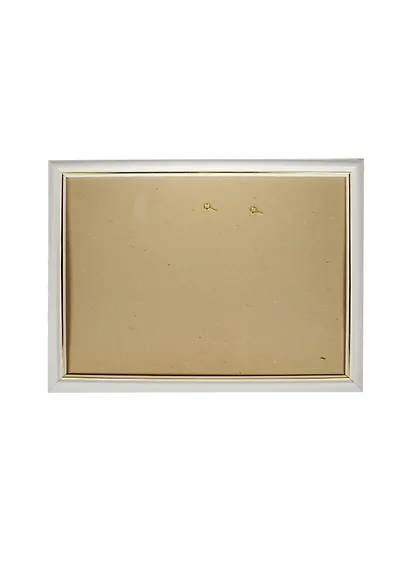 Рама 25*35 деревянная, цв. белый с золотом, со стеклом, Двуреченский - фото 1