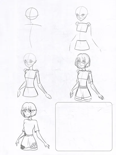 Учусь рисовать аниме. Персонажи. 16 шаблонов для срисовки - фото 3